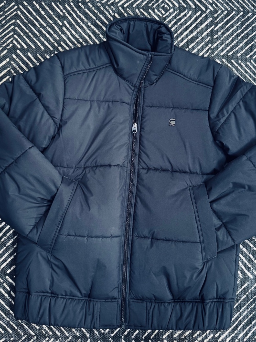 Navy Blue G-star Mens Puffer Jacket size Large